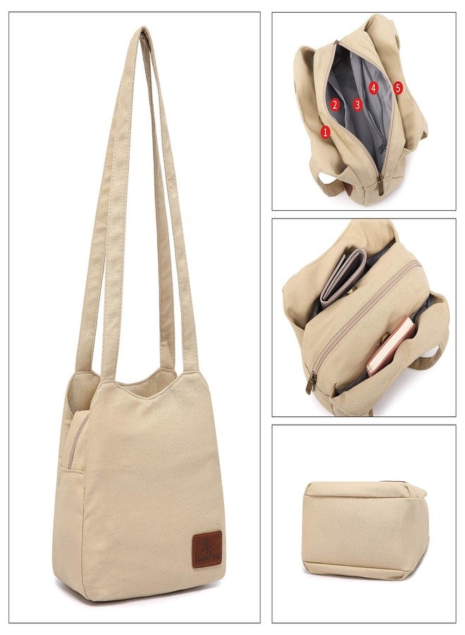 Coton Pose Small Mini Shoulder Bag Hippie Top Zip Cotton Sling Bag Jacquard cloth Handmade Bags… (off-white) - Image 3