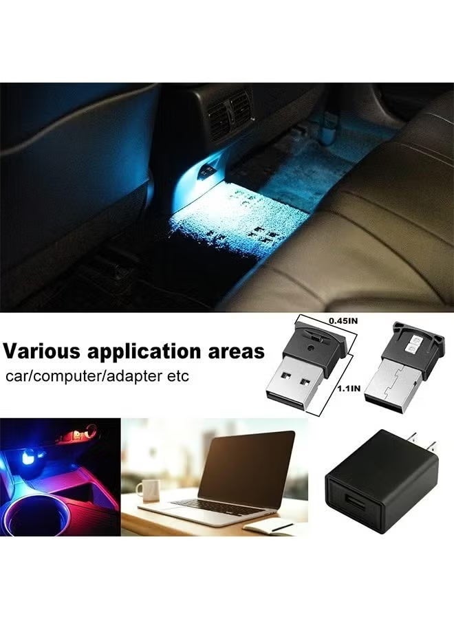2 عبوة من مصباح LED الصغير لسيارة USB RGB – مصباح جوي بـ 8 ألوان مع تحكم في السطوع، ووضع التنفس، ومستشعر ذكي، ومصباح ليلاً محمول عبر USB للسيارات، وأجهزة الكمبيوتر المحمولة، والمنازل - Image 5