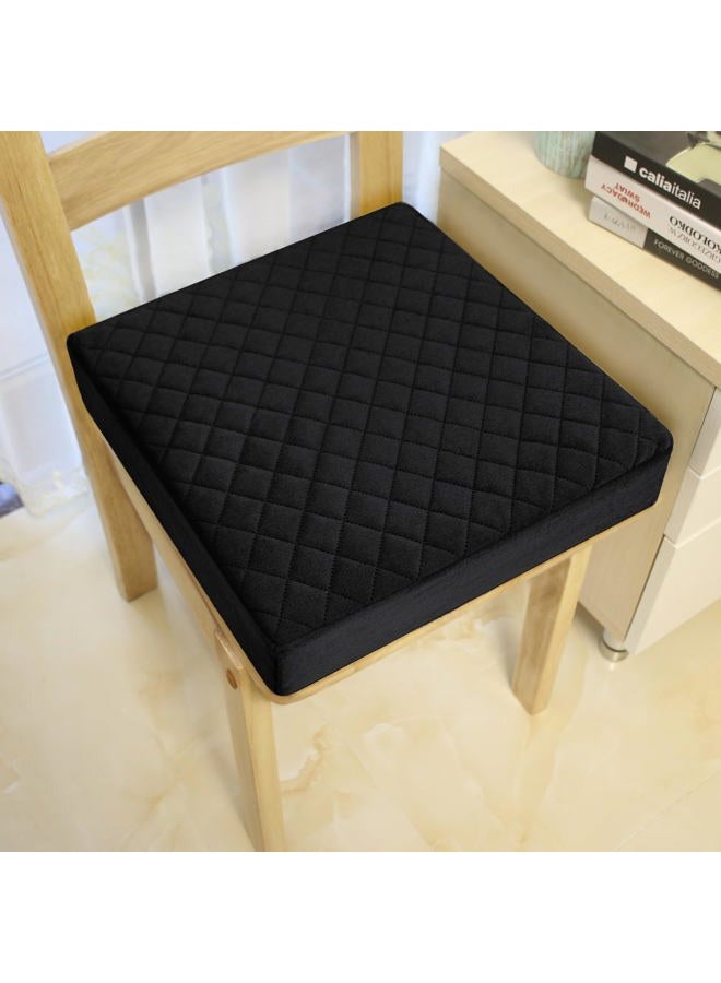 Comfortanza Memory Foam Chair Pillow Seat Cushion 16x16x3 SOFT CUSHION 1 Pack Black - Image 2