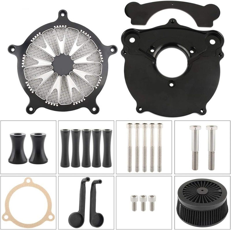 Wivplex Black Air Filter Motorcycle Intake Cleaner Kit - Image 3