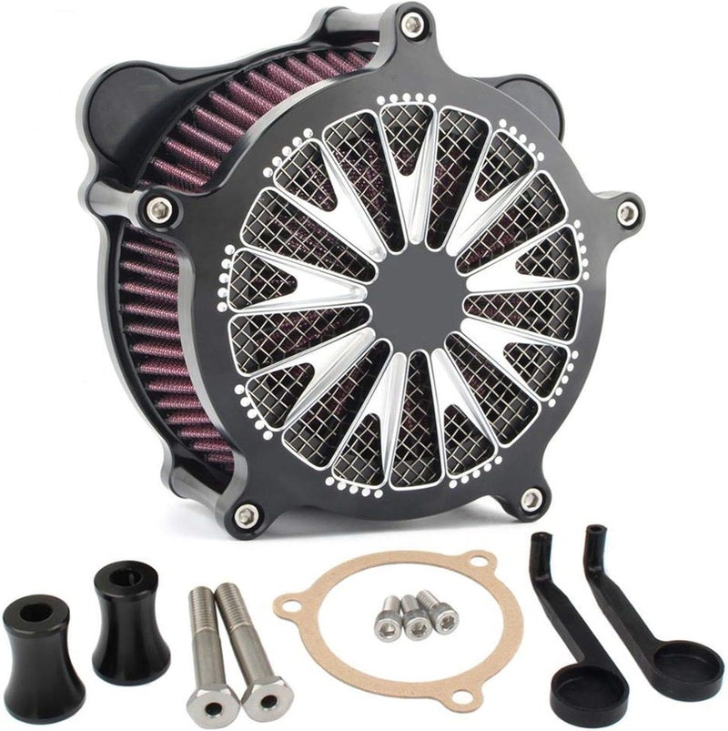 Wivplex Black Air Filter Motorcycle Intake Cleaner Kit - Image 4