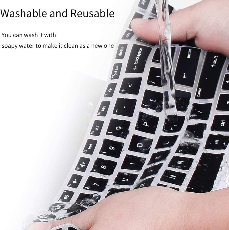 VNJ Accessories Premium Keyboard Cover Protector for New HP Pavilion 15-eh 15-eg 15-er Series Laptop - Black - Image 5