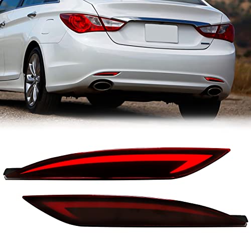 VGETTING Rear Bumper Reflector Lights For Hyundai Sonata 2011 2012 2013 2014 Tail light Brake Light For Sonata 8th Replacement LED Rear Lamp with Turn Signal Light - Image 1