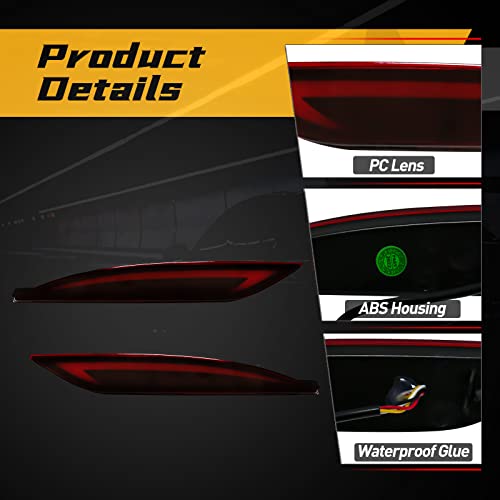 VGETTING Rear Bumper Reflector Lights For Hyundai Sonata 2011 2012 2013 2014 Tail light Brake Light For Sonata 8th Replacement LED Rear Lamp with Turn Signal Light - Image 4
