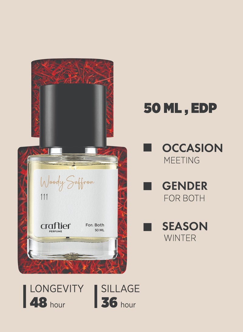 Craftier Perfume WOODY SAFFRON - Inspired of-OUD FOR GREATNESS, Eau De Parfum for Men & Women - 50ml, Long Lasting Woody Fragrance Upto 48 Hrs, Travel Size Unisex Perfume - Image 5