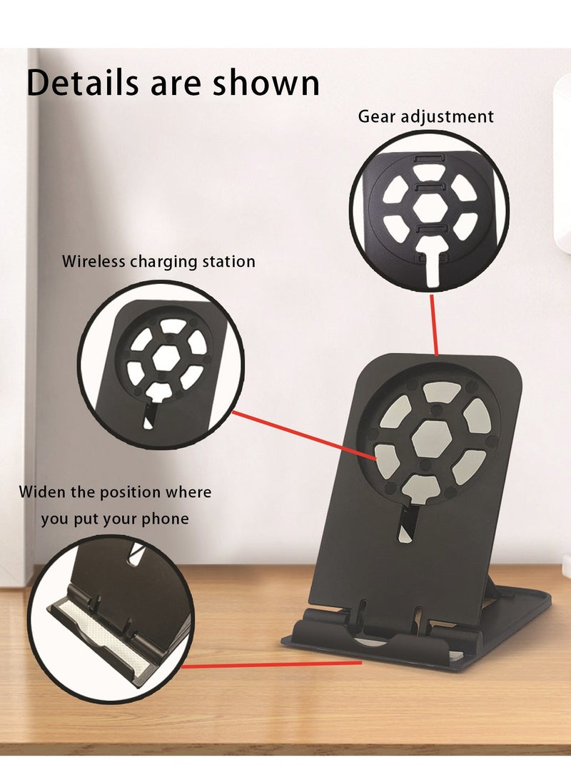Generic - Magnetic Charger Placement Phone Stand, Portable Foldable Desk, Four Levels Adjustable, Compatible with all Smartphones - Image 1