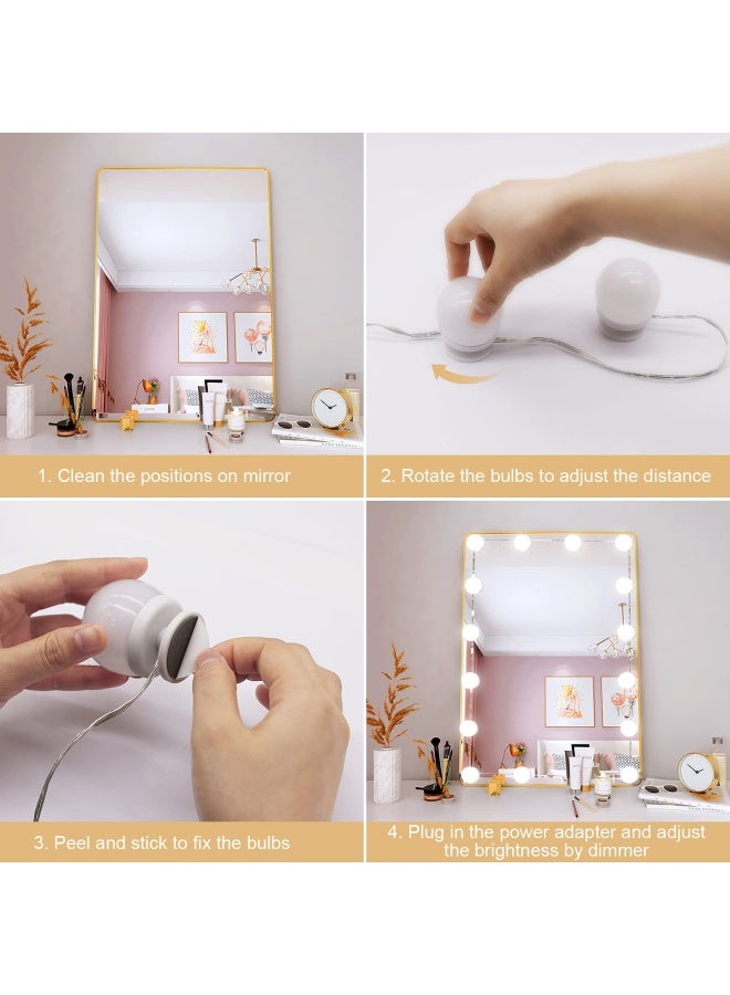 Vanity Lights For Mirror 16 Led Bulbs Hollywood Makeup Lights 3 Color Modes Dimmable Brightness Plug In Stick Up For Dressing Table Bathroom Body Wall Mirror Lights  - Image 5