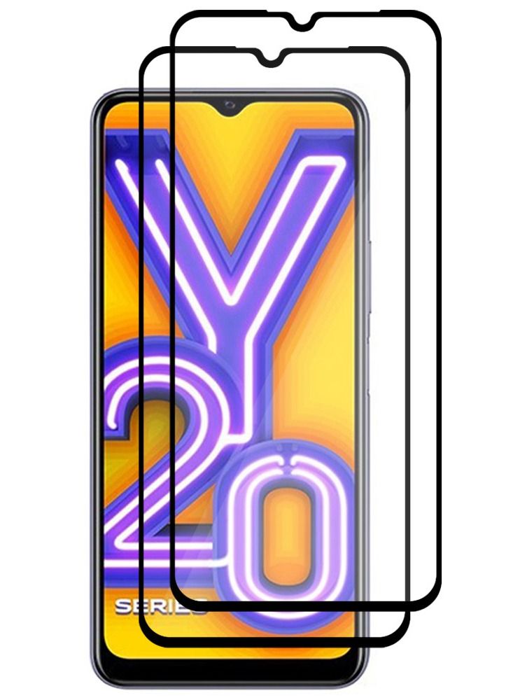 CATANES 2 Pack For Vivo Y20 Screen Protector Tempered Glass Full Glue Back - Image 2