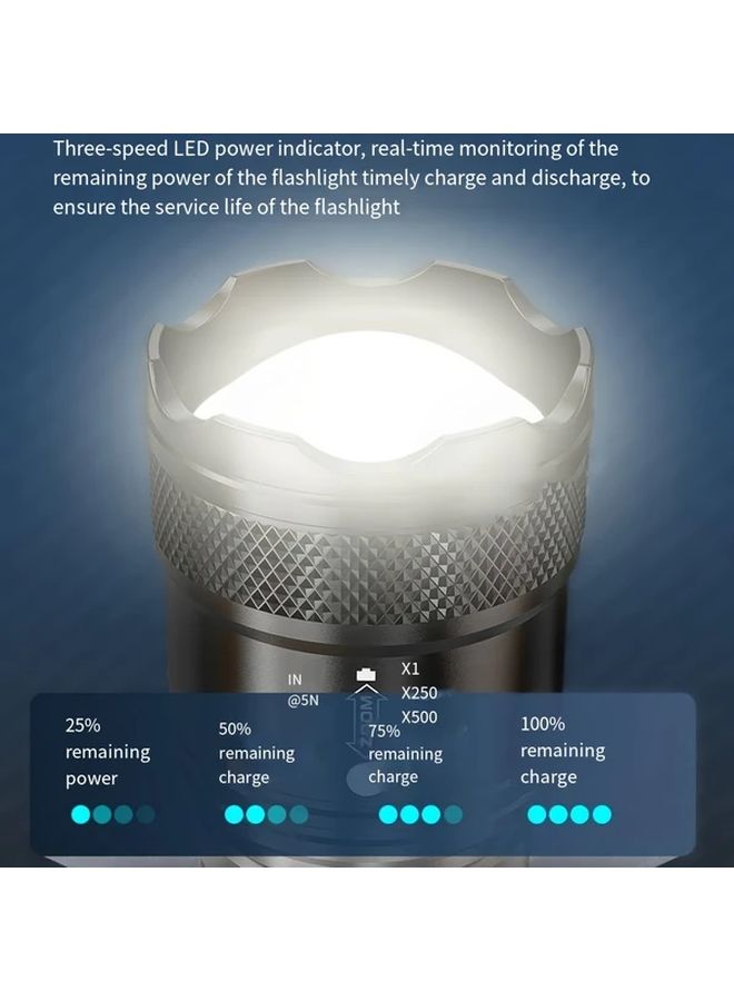 XHP50 Ultra Powerful Rechargeable Flashlight Super Bright Zoomable Camping Lantern - Image 3