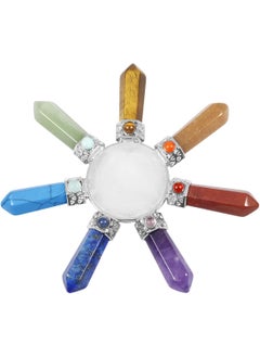 rockcloud Rockcloud Cone & 7 Chakra Points Energy Generator,Reiki Healing Crystal Stone,Rock Quartz 