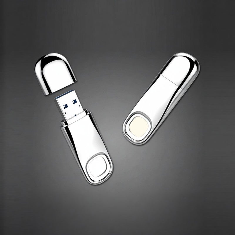 محرك ذاكرة فلاش USB بسعة 64 جيجا بايت، غلاف من السبيكة الصفراء الفضية - قرص USB 3.0 عالي السرعة بتأمين أرماز AES256 وتحقق بصمة الإصبع لتأمين تخزين البيانات - Image 4