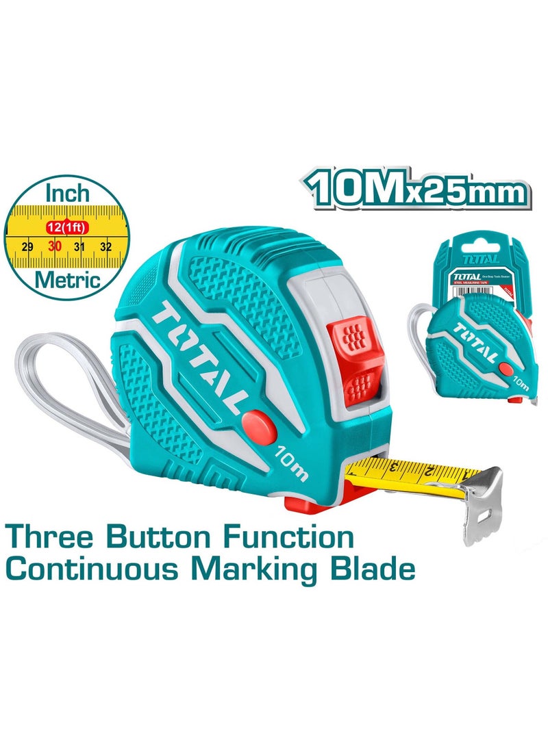 TOTAL - TOTAL Steel Measuring Tape 10M TMT126101 - Image 1