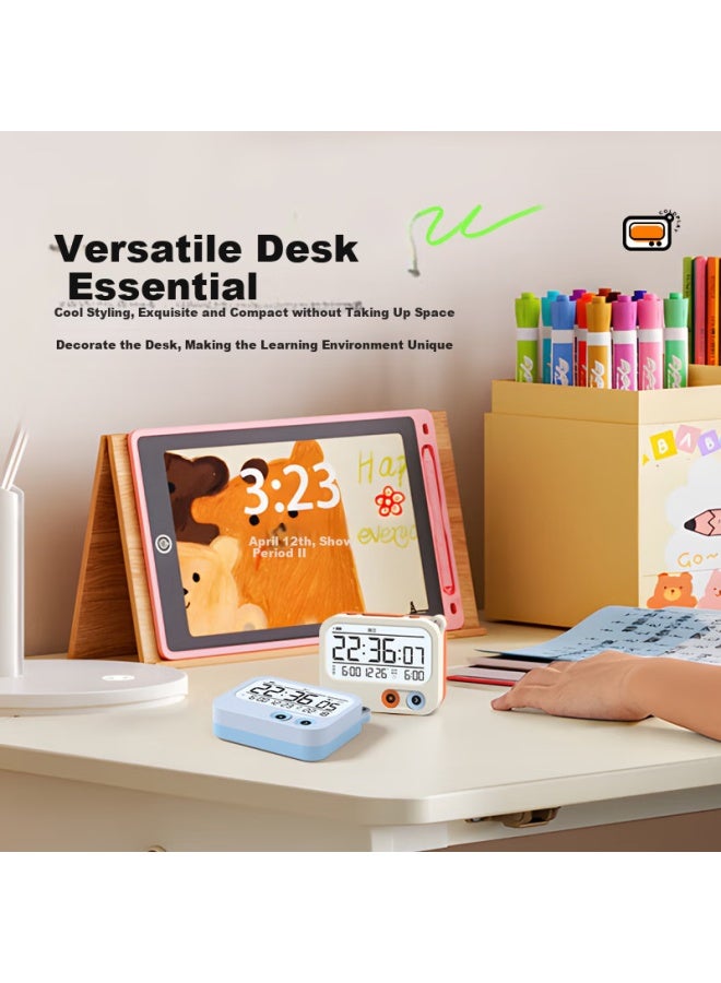 Timess Smart Alarm Clock For Students In Junior And Senior High School Dormitories, New Model With Strong Vibration Wake-Up Function, Multi-Functional Reminder Timer, Desktop Bedside Electronic A - Image 2