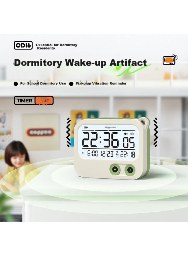 Timess Smart Alarm Clock For Students In Junior And Senior High School Dormitories, New Model With Strong Vibration Wake-Up Function, Multi-Functional Reminder Timer, Desktop Bedside Electronic A - Image 4