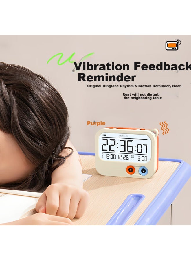 Timess Smart Alarm Clock For Students In Junior And Senior High School Dormitories, New Model With Strong Vibration Wake-Up Function, Multi-Functional Reminder Timer, Desktop Bedside Electronic A - Image 5