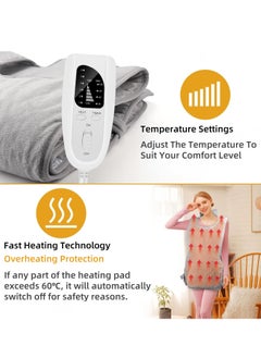 XiuWoo Electric Large Full Body Heating Pad, Back Neck and Shoulder Heat Pads, Heat Wrap, Heat Quilt, Heating Clothes for Whole Body with 6 Electric Temperature Options, 4 Temperature Settings, Auto Shut Off  - Image 3