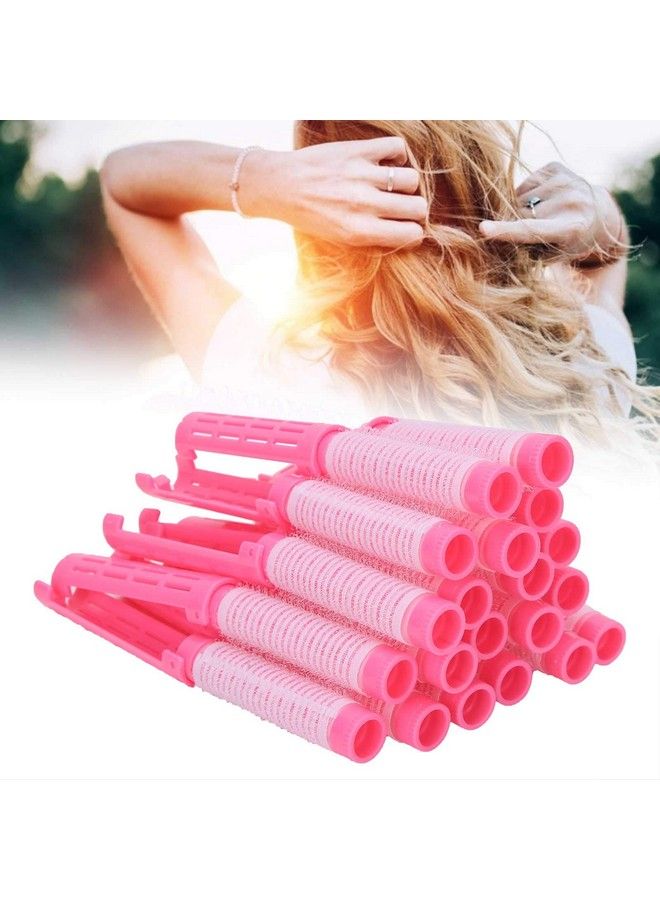 Sonew 20Pcs Hair Perm Rods Hair Perm Rods Fluffy Perming Rod Hair Roller Curler Hairdressing Tool Kit For Salon Barber Home(Pink) - Image 1