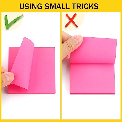 Eastern Wolf Sticky Notes 3x3 Self-Stick Notes Bright Colors Sticky Notes 8 Pads 80 Sheet/Pad (Rose Red) - Image 5