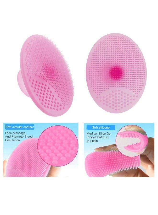 Gugzy Facial Cleansing Pads Soft Silicone Face Scrubbers Exfoliators Face Cleansing Tool Perfect For Massage Washing Pore Cleanser Blackhead Removing Exfoliating And Baby Shower (Pink) - Image 5