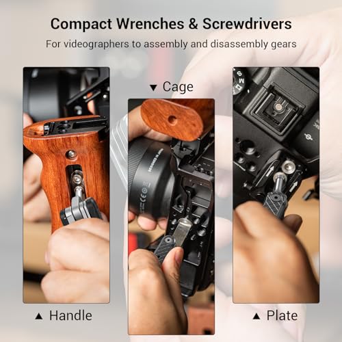 SMALLRIG Folding Tool Set with Screwdrivers and Hex Key Wrenches, Seven Functional Tools Included (Black) - 4681 - Image 3