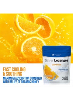 DOCTOR RECOMMENDED SUPPLEMENTS Silver Lozenges with Vitamin C - Premium Nano Silver 60 PPM Colloidal Silver, Organic Honey and Vitamin C Mineral Supplement Drops to Support Immune System, Soothe Cough & Throat - 24 Orange Lozenges  - Image 5