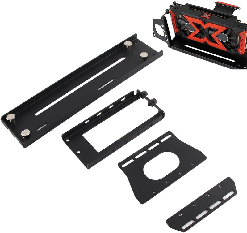Vertical GPU Mount Bracket for PCI E 3.0 X16 Graphics Card, Adjustable 0-45 Degree Angle Support Holder with ARGB Lighting, Iron Build for 2-3 Slot GPUs in ATX PC (26 * 6.2 * 12.8 cm) - Image 2