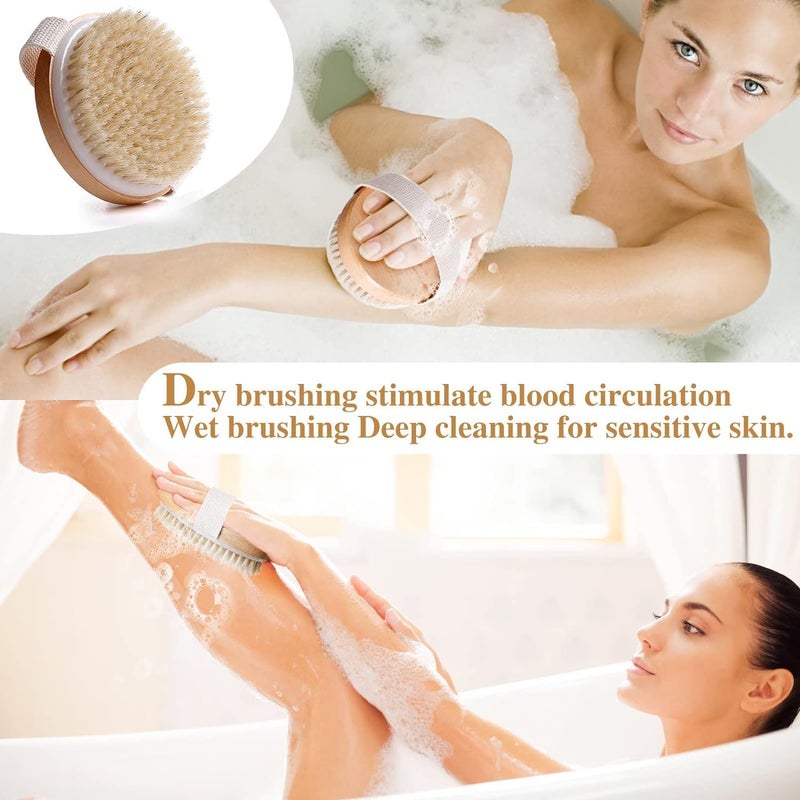 Dry Wet Body Brush for Cleansing and Exfoliating - Image 4
