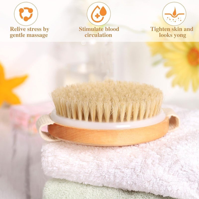 Dry Wet Body Brush for Cleansing and Exfoliating - Image 5