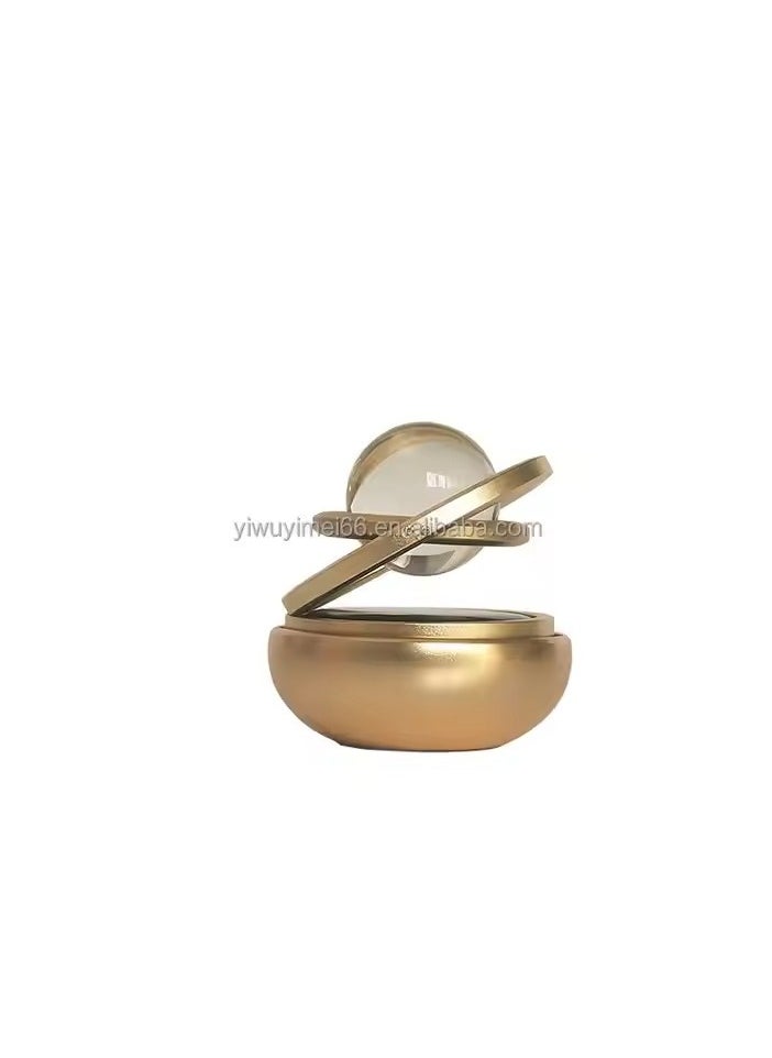 Generic - Solar Powered Air Freshener Only for Car Automatic Rotating Air Freshener Crystal Double Ring - Solar Accessories for Car Dashboard Solar Ring Design - Image 1