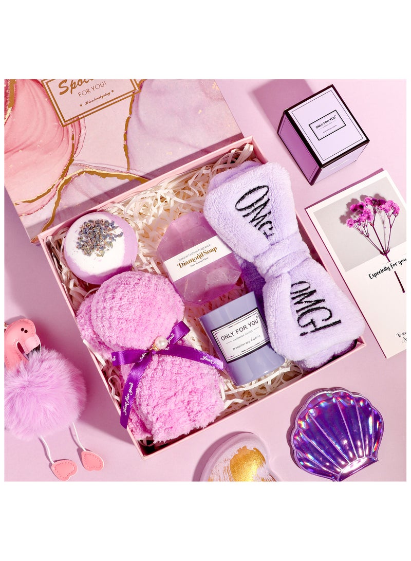 MissTiara Gift Baskets for Women - Birthday Gift Box Set Contains 13 Items Inspirational Gifts, Relaxing Spa Treatment Packages for Women Friendship, Female Friend Gift Sets - Image 3