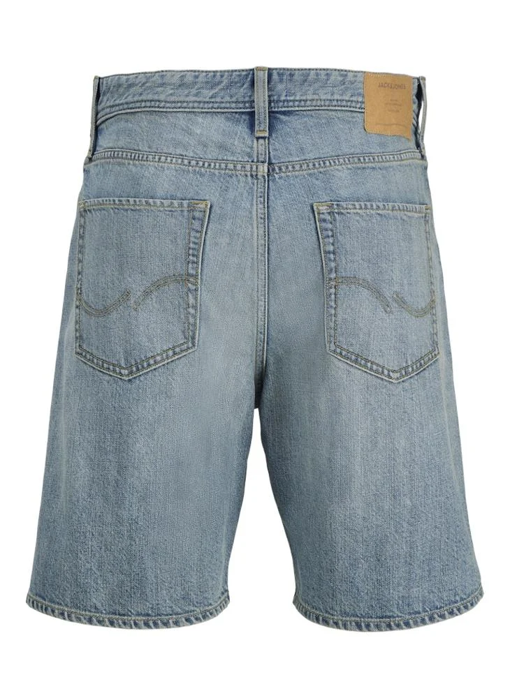 JACK & JONES Blue Denim Tinted Relaxed fit shorts for Men | Best Price UAE