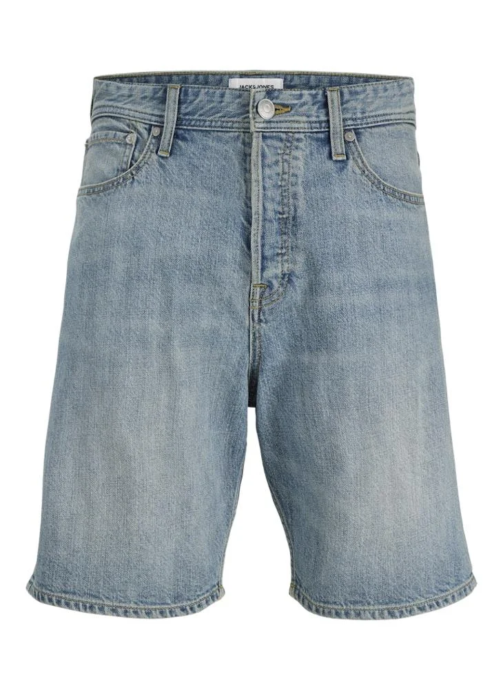 JACK & JONES Blue Denim Tinted Relaxed fit shorts for Men | Best Price UAE