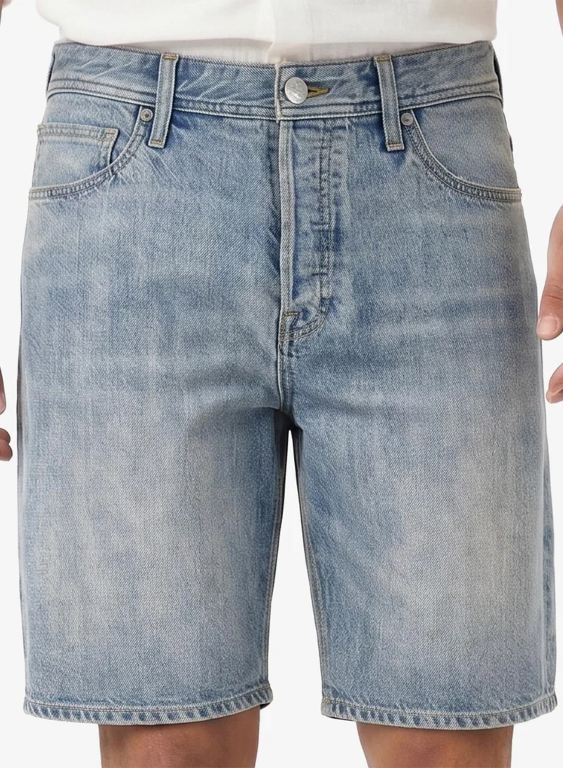 JACK & JONES Blue Denim Tinted Relaxed fit shorts for Men | Best Price UAE