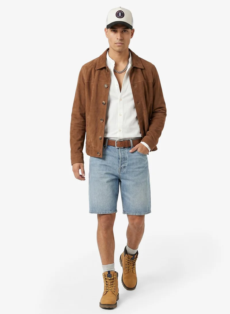 JACK & JONES Blue Denim Tinted Relaxed fit shorts for Men | Best Price UAE