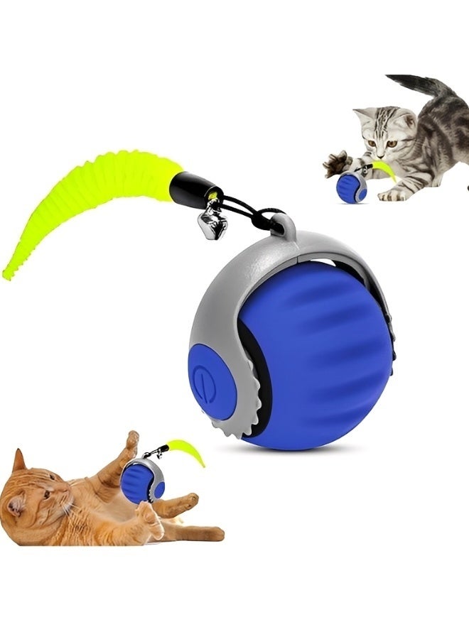 ألعاب القطط كرة القطط الأوتوماتيكية 360° لعبة القطط الذكية الدوارة للقطط الداخلية كرة متحركة تفاعلية هادئة قابلة لإعادة الشحن عبر USB هدية مثالية للقطط البالغة والقطط الصغيرة - Image 4