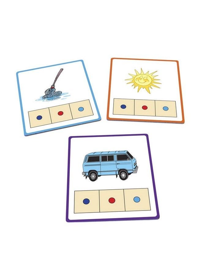 Junior Learning : Cvc Word Builders Activity Cards Image And Phoneme Color Coding Whole World Presented On One Side 3 Levels Of Difficulty For Ages 4 And Up  - Image 5