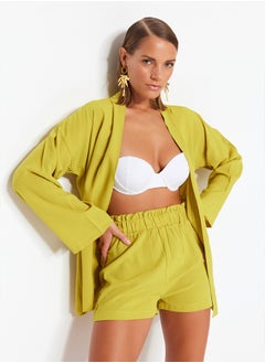 trendyol Green Woven Kimono Shorts Set TBESS23AU00089  - Image 1