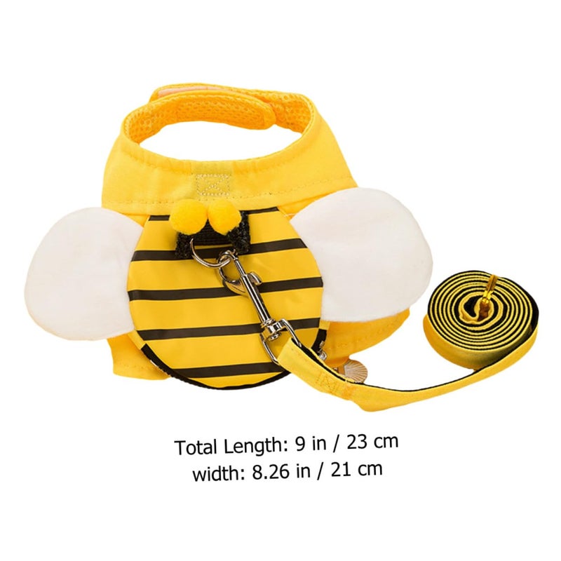 Medium Dog Harness And Leash Set With Soft Plush Insect Wings Mesh Vest For Walking - Image 3