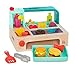 B. Toys B toys Mini Chef Build a Burger Playset Pretend Play Wooden Burger Play Set Play Food Role Play Accessories Cooking Toys for Kids 3 Years - Image 2