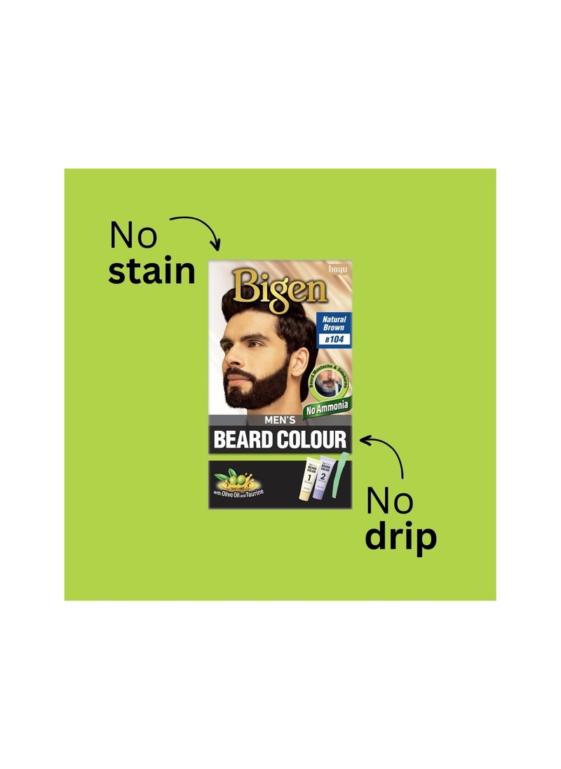 Bigen Bigen Men's Beard Color Natural Brown (B104) 20gm+20gm=40gm  - Image 2