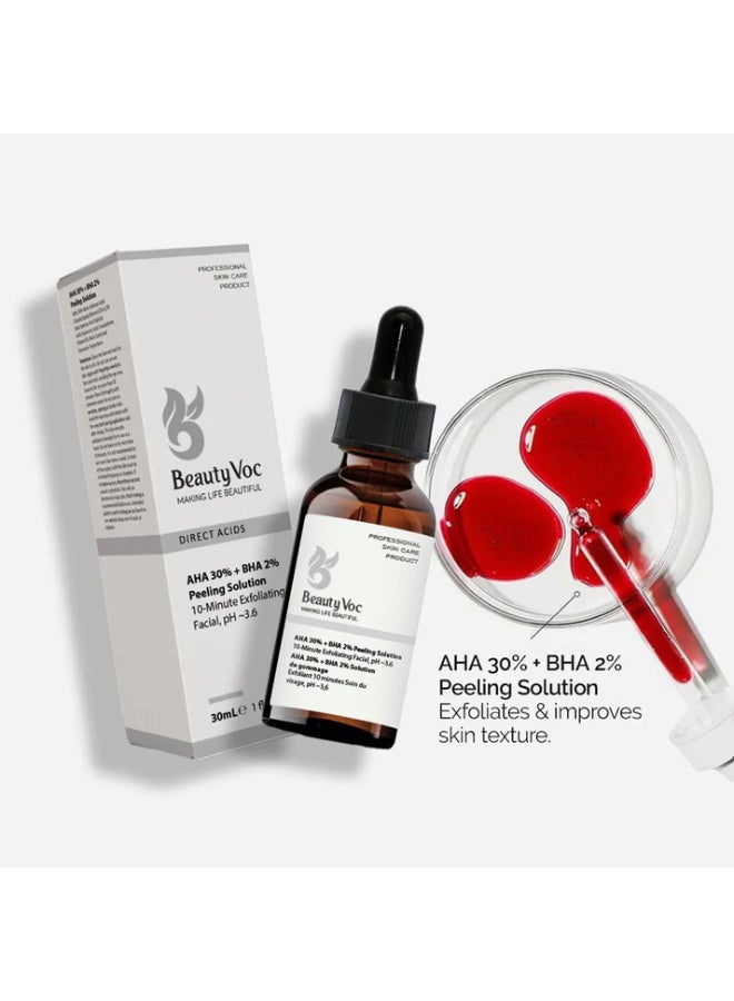 BeautyVoc AHA 30% + BHA 20% Peeling Solution, Fades Pigmentation & Dark Spots, 30ml - Image 2