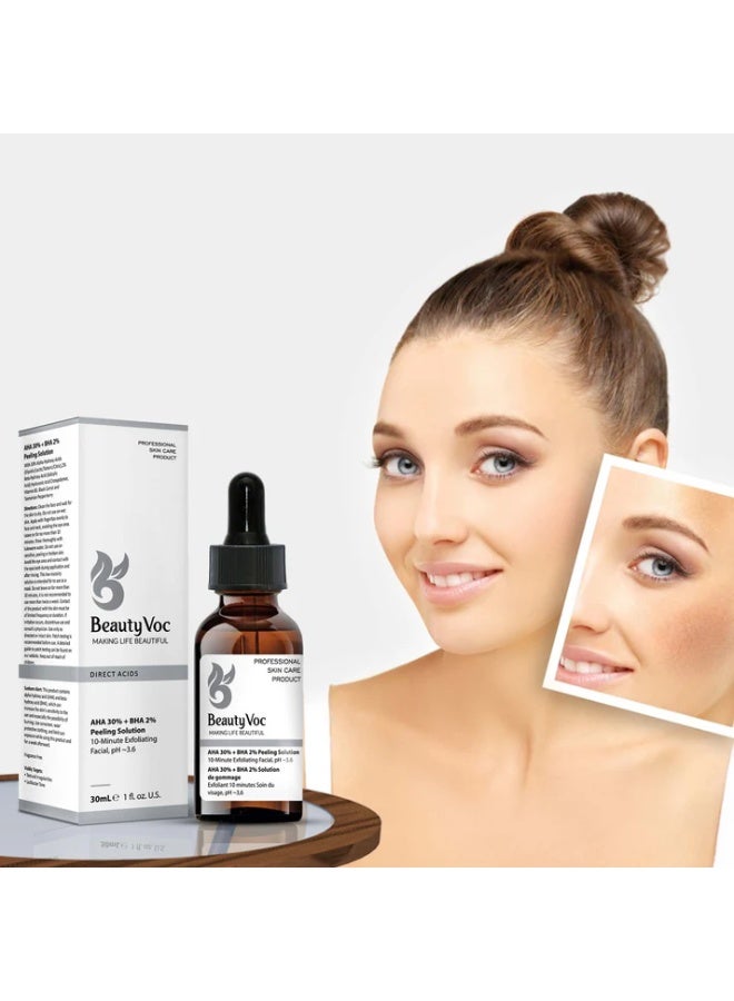 BeautyVoc AHA 30% + BHA 20% Peeling Solution, Fades Pigmentation & Dark Spots, 30ml - Image 5