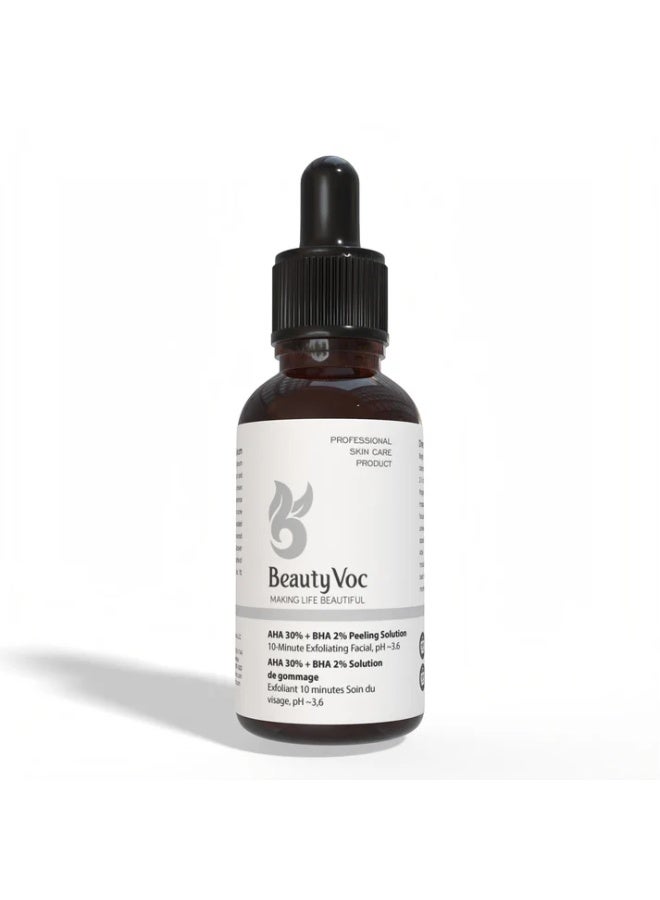 BeautyVoc AHA 30% + BHA 20% Peeling Solution, Fades Pigmentation & Dark Spots, 30ml - Image 3