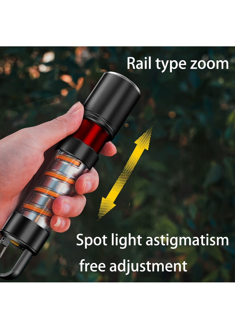 EastChoix LED Camping Light, USB-C Outdoor Camping Flashlight, Retractable Lighting, 5 Lighting Modes, IPX5 Waterproof Ultra-Light with Hook, Suitable for Tent Light, Camping Light, Hiking, Travel and Emergency - Image 4