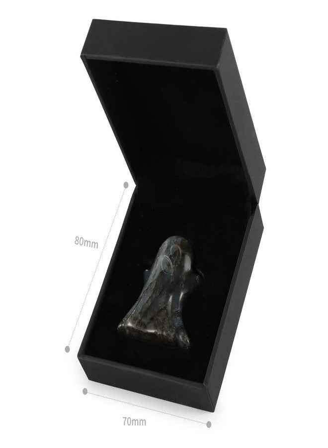 Artistone 2" Crystal Ghost Figurine Natural Labradorite Gemstone Hand Carved Statue for Halloween Decorations Home Deco Desk Decoration - Image 5