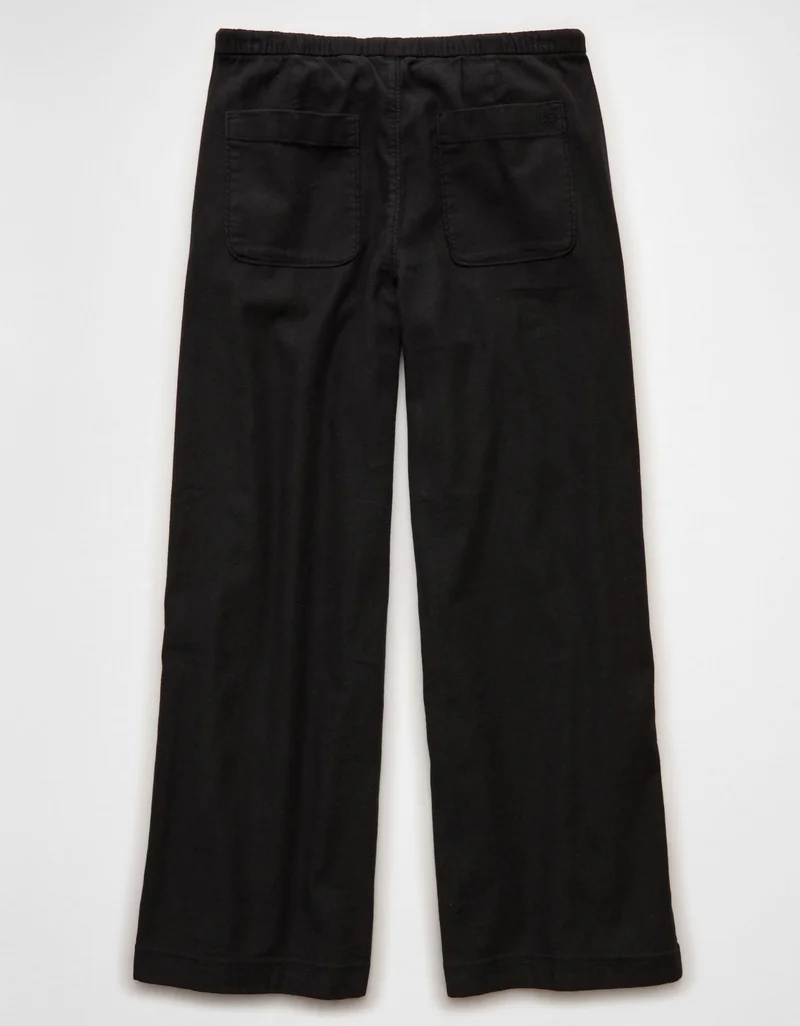 American Eagle  AE Stretch Low-Rise Linen-Blend Pull-On Pant for Women | Best Price UAE