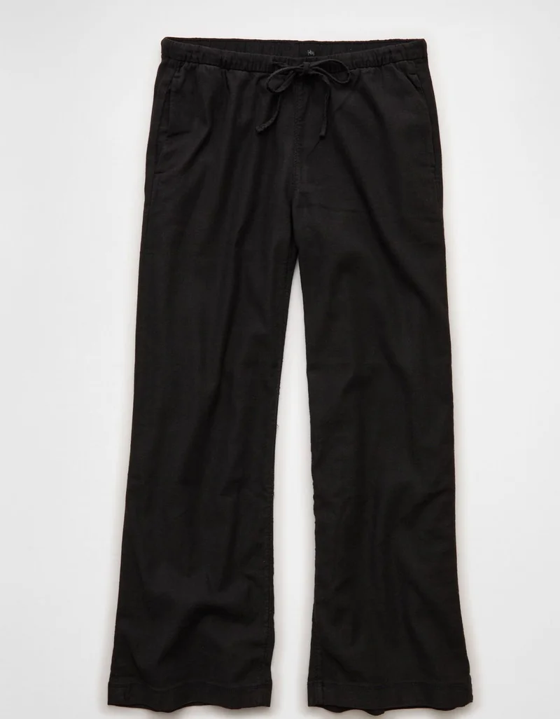 American Eagle  AE Stretch Low-Rise Linen-Blend Pull-On Pant for Women | Best Price UAE