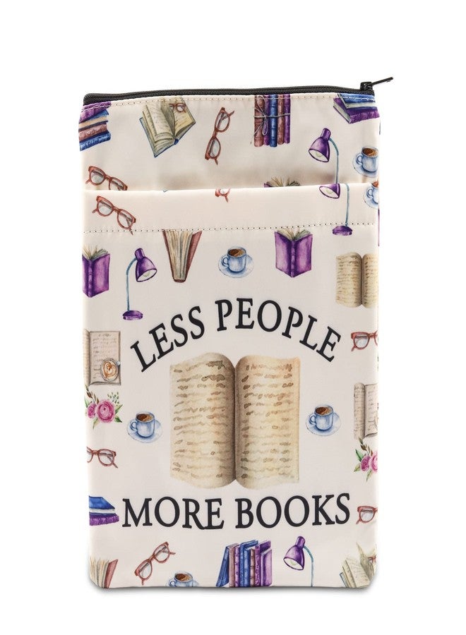 PLITI Book Lover Book Sleeve Reading Love Gift Less People More Books Book Protector for Writer Reader Gift (More Books BS) - Image 1
