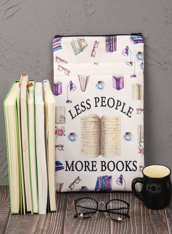 PLITI Book Lover Book Sleeve Reading Love Gift Less People More Books Book Protector for Writer Reader Gift (More Books BS) - Image 3