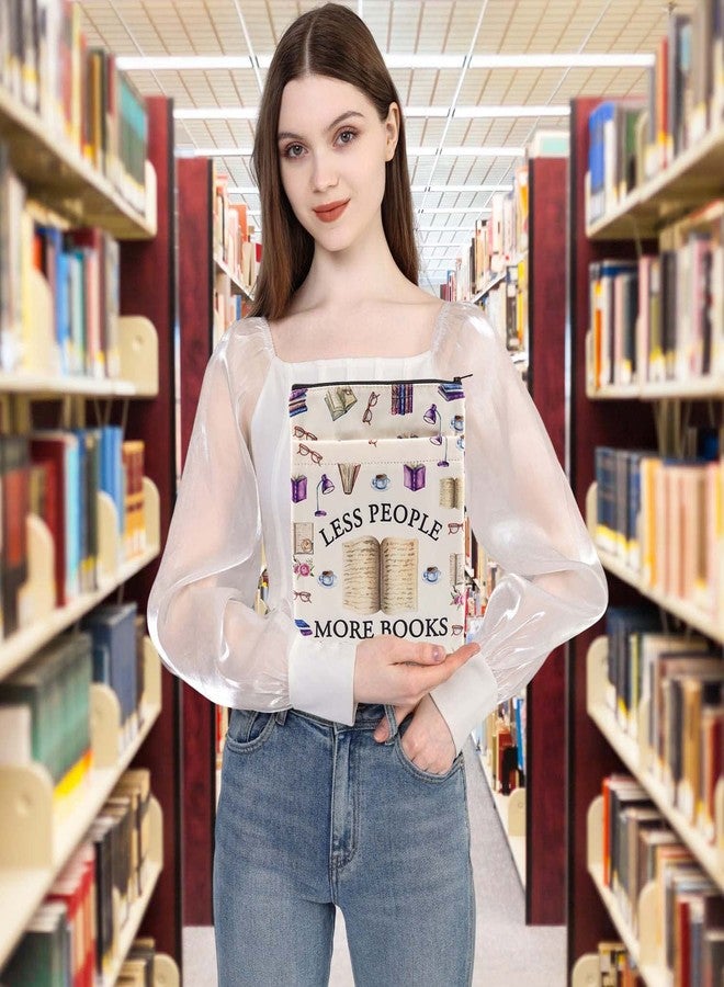 PLITI Book Lover Book Sleeve Reading Love Gift Less People More Books Book Protector for Writer Reader Gift (More Books BS) - Image 4